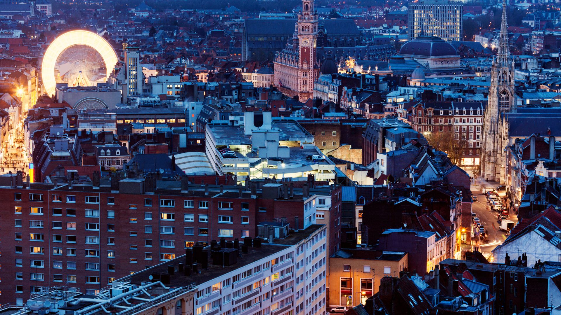 étudier à Lille un vue aérienne de la capitale de Flandres