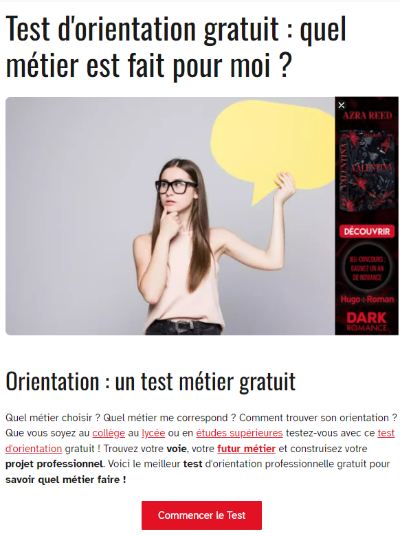 test d'orientation 